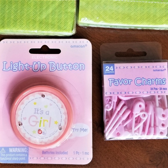 Baby Shower Lot Girls Pink Birds & Butterflies New - Picture 4 of 7